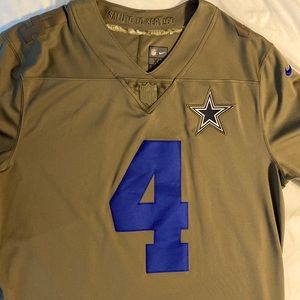 Dallas Cowboys Salute to Service Dak Prescott #4 jersey.